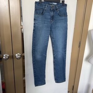 Carhartt Mens 30x32 Blue Rugged Flex Relaxed Fit Low Rise Tapered Denim Jeans